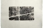 Cruz - 2014 - impresión de caucho sobre tela - 18 x 24 cm